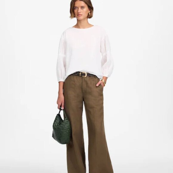 NWT Madewell White Puff-Sleeve Drop-Shoulder Knit Top - Extra Small - Picture 13 of 13